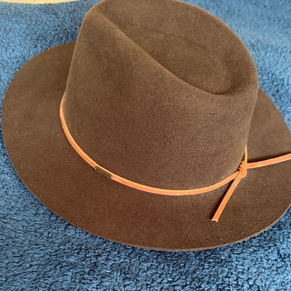 Brixton Wesley Felt Fedora with Tan Leather Band
